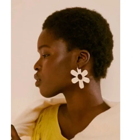 Free People Wendy Woven Flower Hoops
